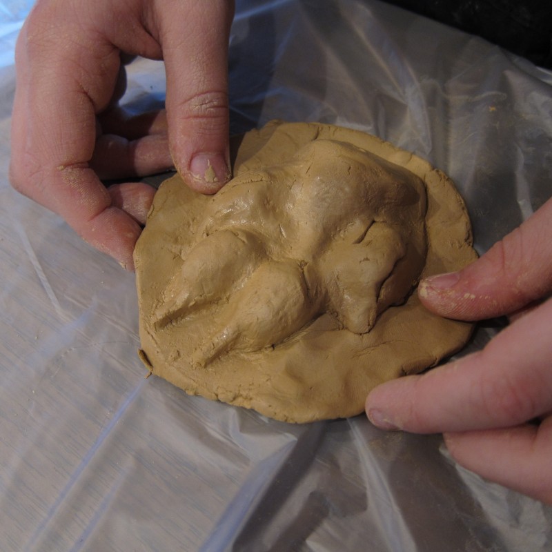 : Hufabdruck aus Ton © NHM Wien