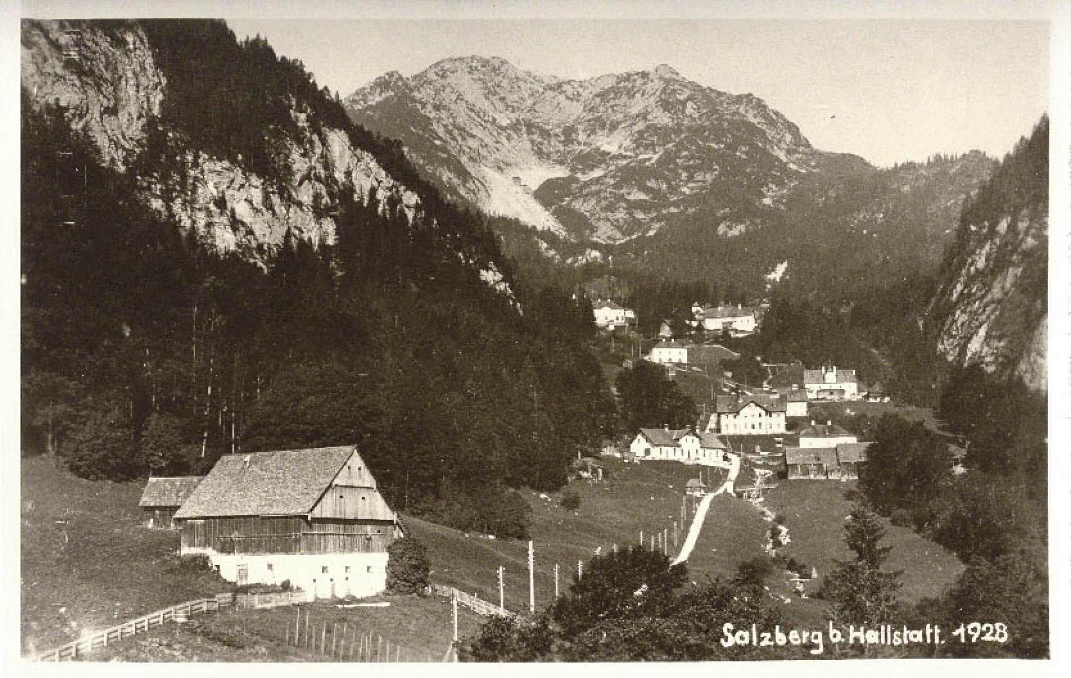: Der Hallstätter Salzberg im Jahr 1928. (Foto: NHM Wien)