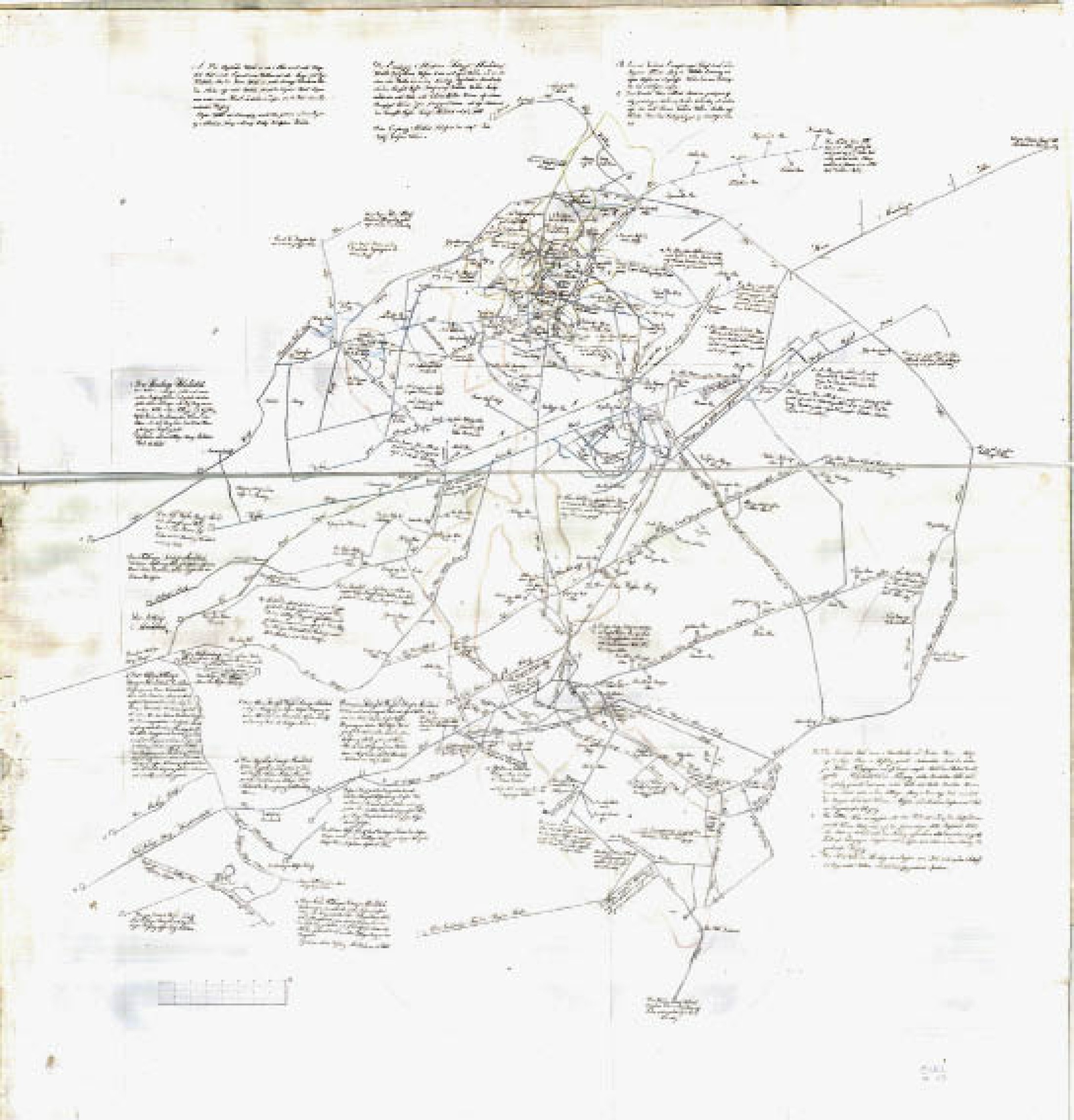 : Diese Grubenkarte aus dem Jahr 1712 stellt das gesamte obere Revier des Hallstätter Bergbaus dar. Bereits 1527 wurde der Hallstätter Salzberg erstmals vollständig vermessen. Seit dieser Zeit wurde über die Vermessungen genau Buch geführt. Anfänglich stellte man die Vermessungsergebnisse auf dem „Regerfeld“ in Obertraun oder in kalten Wintern auf dem zugefrorenen See im Verhältnis 1:1 dar. Für 1536 belegen Urkunden, dass die Vermessungen in der Lahn und auch am Salzberg direkt über den Stollen im Gelände markiert wurden. Seit dem Jahr 1616 sind Karten erhalten. (Bild: Archiv Salinen Austria AG)