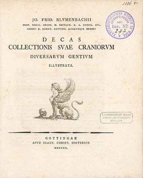 J. F. Blumenbach:Decas Collectionis Suae Cranium, Inv. Nr. 277