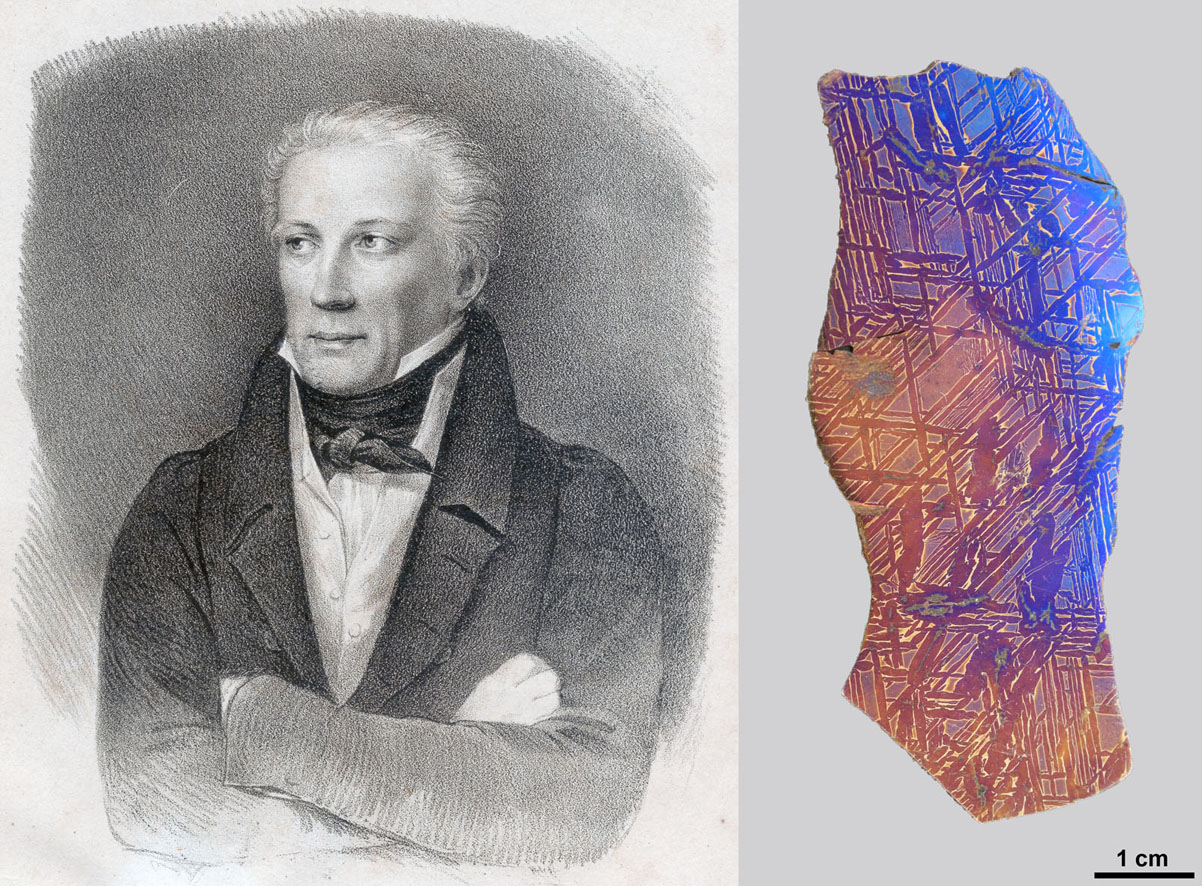 Carl von Schreibers & original platelet of the “Widmanstätten pattern”.