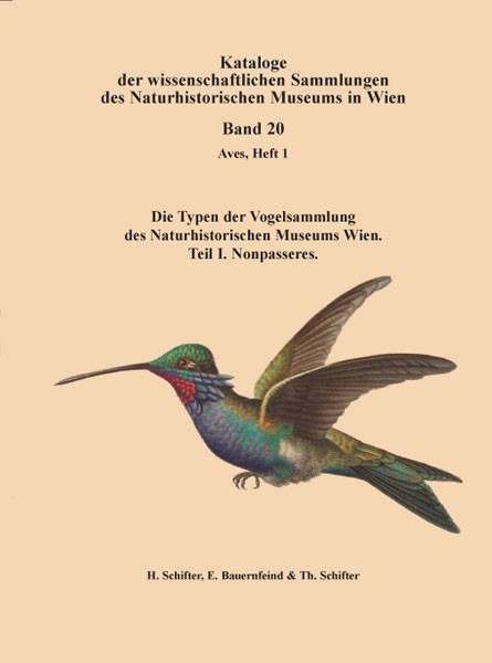 Cover of the Type Catalogue (Part 1, 2007) oft he NHMW Bird Collection. Photo: A. Schumacher